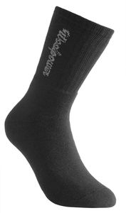 Woolpower Socke 400  mit Logo Wolle Wander-Socken schwarz, Größe:45/48