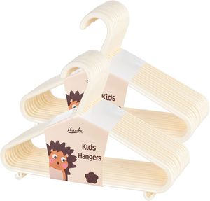 Babykleiderbügel Set, 60 Stück Kinderkleiderbügel Kleiderbügel Kleiderbügel für Babys und Kleinkinder, 28,5CM, Beige