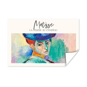 MuchoWow® Poster Gemälde - Matisse - La femme au chapeau 120x80 cm - Bilder