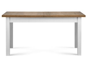 Konsimo LEMAS Stůl bílý, tmavý dub dřevotříska/MDF 160-203x82x90 cm Klasická jídelna