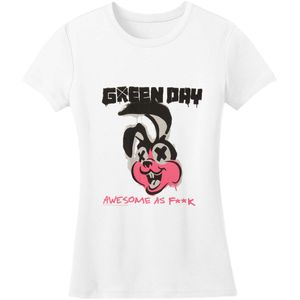 Green Day - "Road Kill" T-Shirt für Damen RO933 (S) (Weiß)