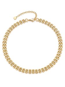 Leonardo 023052 Damen-Halskette Milanese Edelstahl Goldfarben
