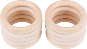 10 kusov Detský dojčenský prírodný drevený prsteň Teether hračka Drevený náramok DIY Craft