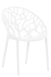 CLP Stapelstuhl Crystal wetterbeständiger Stapelstuhl mit einer Sitzhöhe von 45 cm, Farbe:weiß glanz