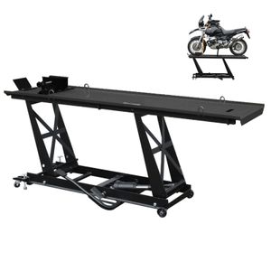 Motorradhebebühne hydraulisch 450 kg Breite 55 cm Montagerampe Montagebühne Heber Bühne schwarz
