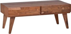 MiaMöbel Couchtisch Tamesi 110x55 cm Modern Massivholz Teak Dunkelbraun