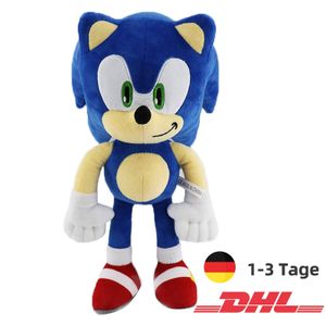 Sonic The Hedgehog Plyš, rozkošný Miles Prower Tails Plyšové dárky pro děti, 30cm Sonic Plyš, dospělí a fanoušci (modrá)
