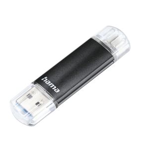 hama USB-Stick Laeta Twin schwarz 256 GB