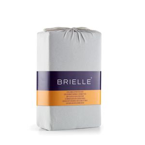 Brielle Kinder Premium Jersey Spannbettlaken  Spannbetttuch 100% gekämmte Baumwolle 145 g/m²    70x140 bis 15 cm Matratzenhöhe Hellgrau
