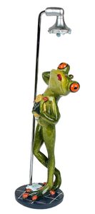 Formano Dekofigur lustiger Frosch unter der Dusche, 23 cm
