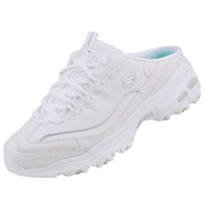 Skechers D Lites 11958-WHT, White, Damenschuhe, Pantolette, Materialmix, NEU- Damenschuhe Pantolette /  Zehentrenner, Weiß, leder/synthetik