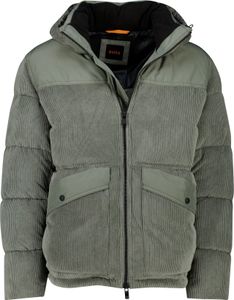 Hugo Boss Orange Winterjacke grün abnehmbare Kapuze