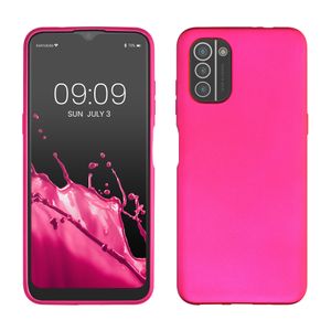 kwmobile Case kompatibel mit Nokia G21 / G11 Hülle - Schutzhülle aus Silikon metallisch schimmernd - Handyhülle Metallic Pink