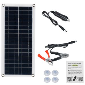 RXSY 30W Tragbares Solarpanel Solarmodul Sonnenkollektor Erhaltungsladegerät Auto Van Boot Caravan Camper