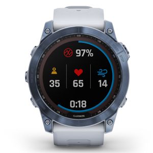 Garmin fēnix® 7X Sapphire Solar Steinweiss/Blau Titan Titan 51mm | 010-02541-15