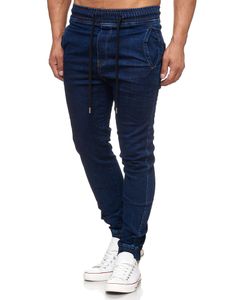 Tazzio Herren Jeans Regular Fit im Jogger-Stil 17504 Dunkelblau XL