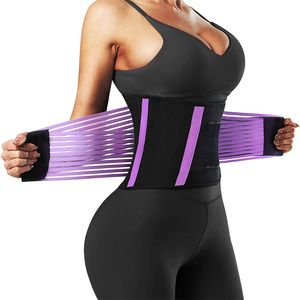 Bauchweggürtel für Damen, Sport-Korsett Waist Trainer, Abnehmen, verstellbar, Taillenformer, Schwitzgürtel, Gewichthebergürtel, Fitnessgürtel (L)