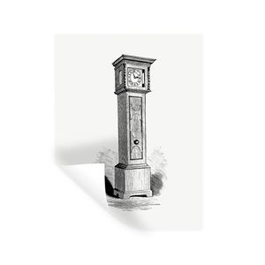 Wandaufkleber - Retro - Uhr - Antiquitäten - 90x120 cm - Repositionierbar