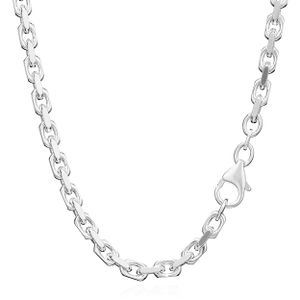 NKlaus Ankerkette Halskette Massiv 925 Sterlingsilber Diamantiert 3,80mm breit (60.00)