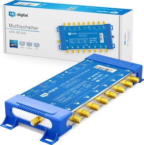 hb-digital Multischalter SAT UHD-MS 9/8 bis zu 8 Teilnehmer
