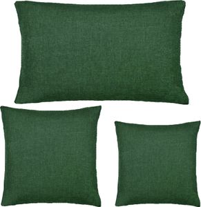 JEMIDI 2x Kissenbezug Kissenhülle 40x60 cm - 2er Set Kissen Bezüge Kissenhüllen im Leinenlook - Doppelpack Kissen Bezug Hülle - versch. Farben