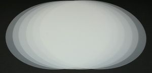 Tischset transparent abwaschbar 38 cm rund 6-teilig