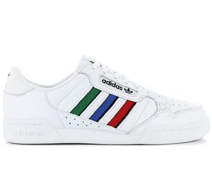 adidas Originals Continental 80 Stripes - Herren Schuhe Leder Weiß GW0181 , Größe: EU 46 UK 11