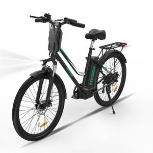 HITWAY E-Bike ,Elektrofahrrad mit Tasche 26 Zoll Urban Citybike, mit 250W Motor 7-Gang-Getriebe, Elektrofahrräde mit 36V 10.4AH Abnehmbarer Lithium Akku ,City E-Bikes & E-Hollandräder für Damen und Herren