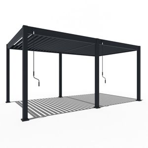 Weide Classic | Aluminium Pavillon | 3 x 5,3 M | Lamellendach anthrazit | Pergola freistehend