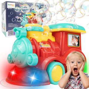 Malplay Seifenblasenzug für Kinder | Seifenblasen Spielzeug | Lokomotive drinnen und draußen | ab 3 Jahren