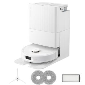 Roborock Qrevo Pro Staubsauger Roboter 7.000 Pa, 60°C Heißwasser, FlexiArm, inkl. Zubehörsatz (1x Seitenbürste, 2x Mopp, 1x Filter), Weiß
