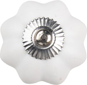 Clayre & Eef Türknauf Ø 4 cm Weiß Keramik