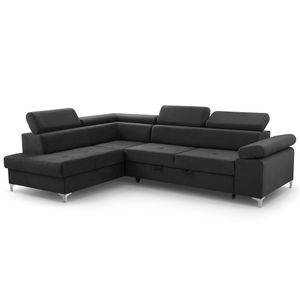 Ecksofa Sofa Couch Schlaffunktion Bettkasten MADRIT Polstermöbel (VENA 20) LINKS