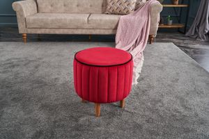 Hanah Home, Lindy- BLC1628, rot, Klassische Sitzsäcke, %100 Polyester & Velvet
