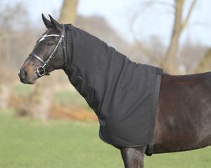 QHP Halsteil Fleece, Farbe:Schwarz, Größe:L