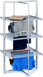 Dirt Devil Elektrisches Wäscheständer DD6004 – Wäschetrockner Ständer 230W – Turmwäscheständer – 21 m Trockenlänge IP22 Schutz - Aluminium