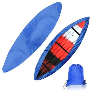 Jiubiaz Kajak Abdeckung 3M für 2,1-2.5 m Boot Bootsverdeck Wasserdicht UV-Schutz Abdeckplane Staubschutzhaube Persenning