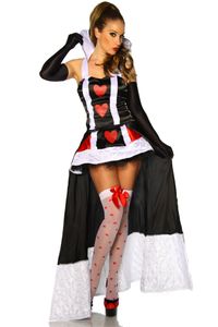 Atixo, Alice-im-Wunderland-Kostüm, schwarz/weiß/rot, M-L