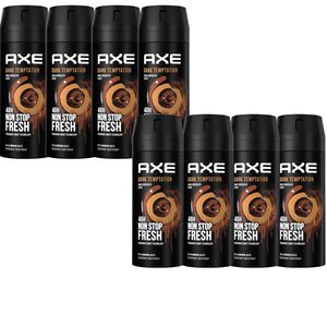 Deo Axe Dark Temptation 8 x 150ml Deospray Deodorant Bodyspray Herren