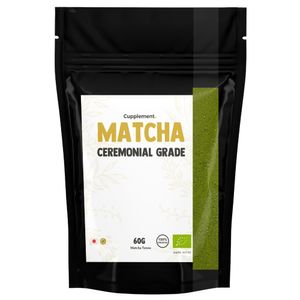 Doplnok stravy - Ceremonial Grade Matcha 60 gramov - Organic - Matcha Whisk - Whisk - Culinary Tea Powder - Starter Set - Tenno