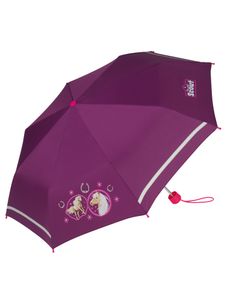 Scout Girls Kinder Regenschirm Taschenschirm mit Reflektionsstreifen Pink Horse