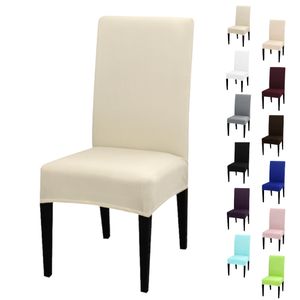 Stuhlhusse Stretch Creme elastischer Universal Stuhlüberzug Esszimmer Stuhlbezug Dehnbar, 1 Stück
