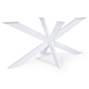 Tischgestell Spider Tischbeine Kreuzgestell 120x70 cm (Weiß) Tischkufen Stahl Metall Esstisch Schreibtisch Konferenztisch