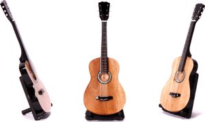 Miniatur klassische Gitarre XS natur satin akustik mini Deko Gitarre aus Holz 22cm