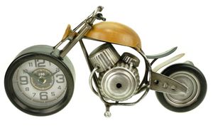 Tischuhr Motorrad Shopper Bike  34 cm aus Metall Formano Uhr