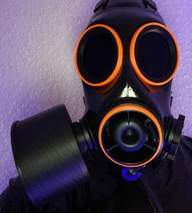 Color rings für FM12 Gasmaske in Neonorange Außenringe Gasmaske Britische FM12 SAS