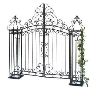DanDiBo Záhradná brána čierna 120 cm Záhradné dvere 170747 Vstupná brána Záhradná brána kovová sImitáciaatívnou bránou Železná brána