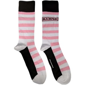 BlackPink - členkové ponožky s logom pre mužov/ženy Unisex RO3496 (40,5 EU - 45,5 EU) (Pink/White/Black)