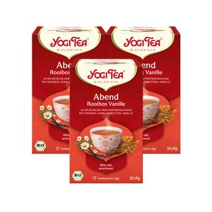 3 x BIO YOGI TEA Abend Rooibos Vanille | 3 x 30,6g