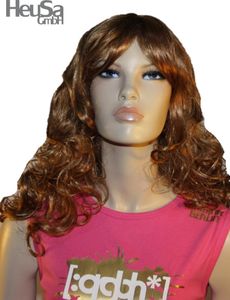 Braune Perücke mit Locken